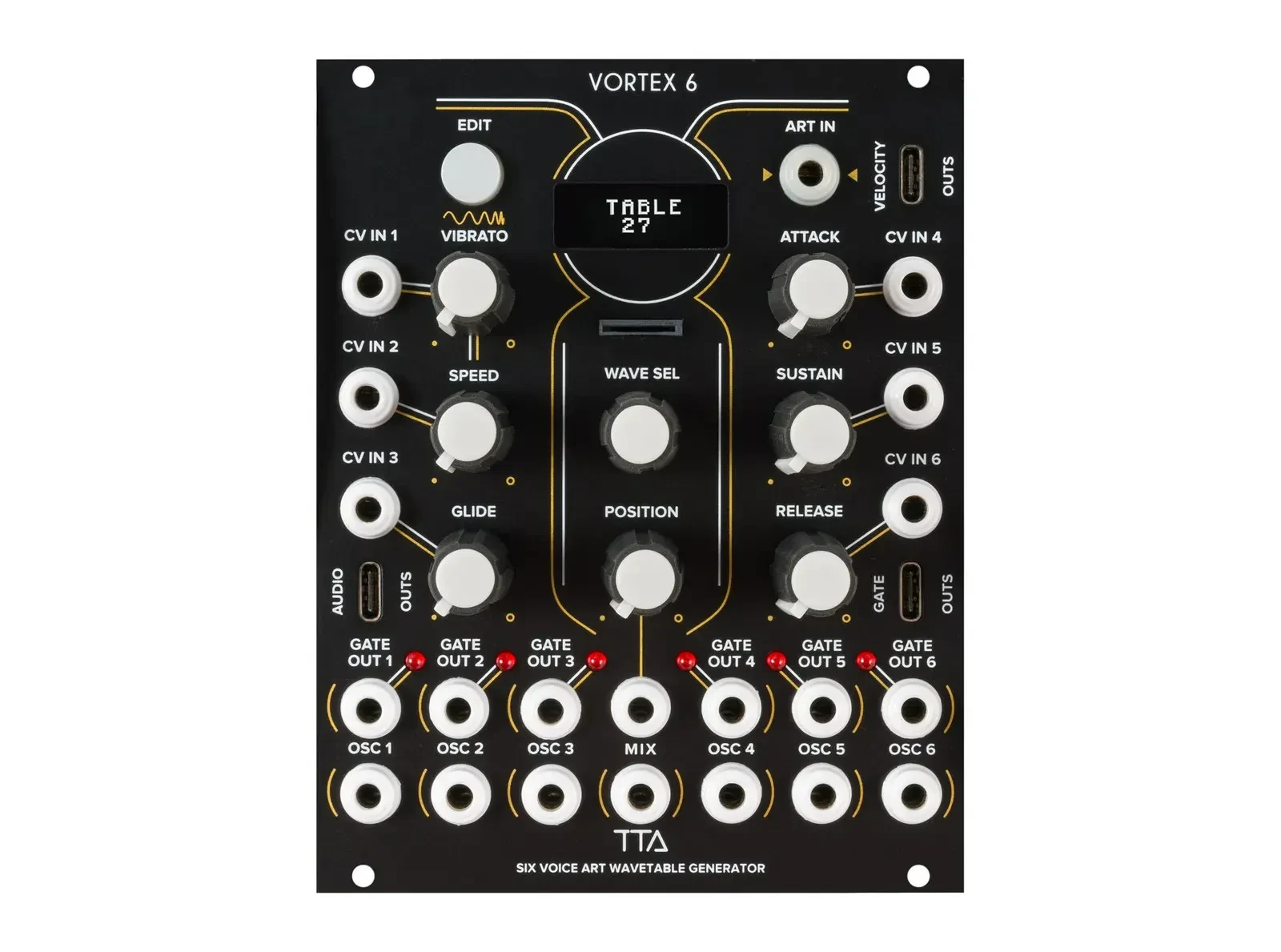 Модульный студийный синтезатор Tiptop Audio Vortex6 Polyphonic Wavetable Oscillator