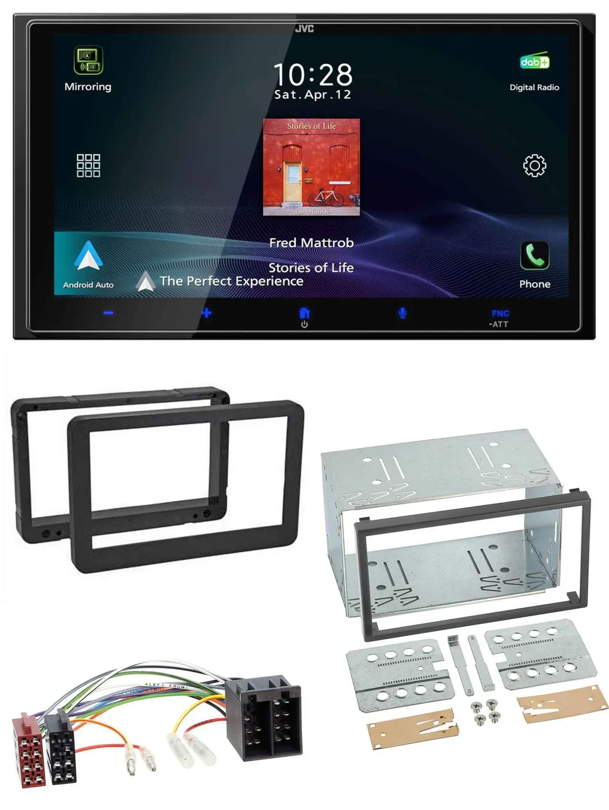 JVC USB Bluetooth 2DIN DAB MP3 Autoradio für Alfa Romeo 159 Spider Brera ab 05 N