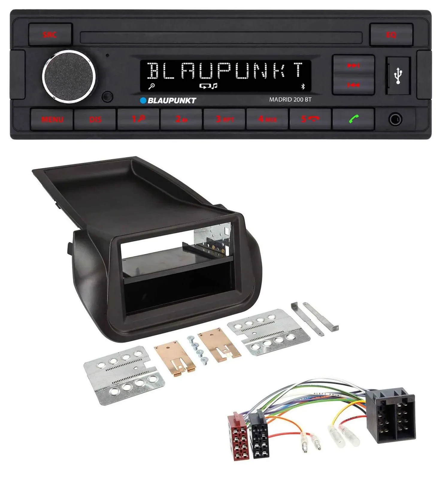 Blaupunkt USB AUX Bluetooth MP3 Autoradio für FIAT Fiorino (ab 2008)