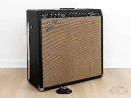 1965 Fender Super Reverb Black Panel Vintage Tube Amp AB763 w/ Ftsw, Cover