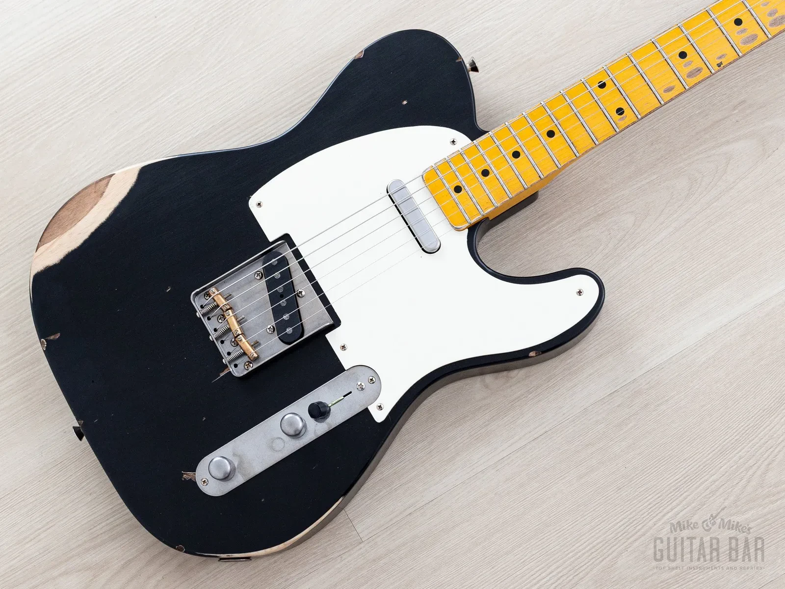 Б/У Электрогитара Nash T-57 T-Style черный, среднее состаривание (relic), звукосниматели Lollar, с кейсом