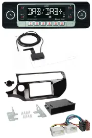 Dietz DAB Bluetooth USB MP3 Autoradio für Kia Rio UB ab 2015 piano-schwarz