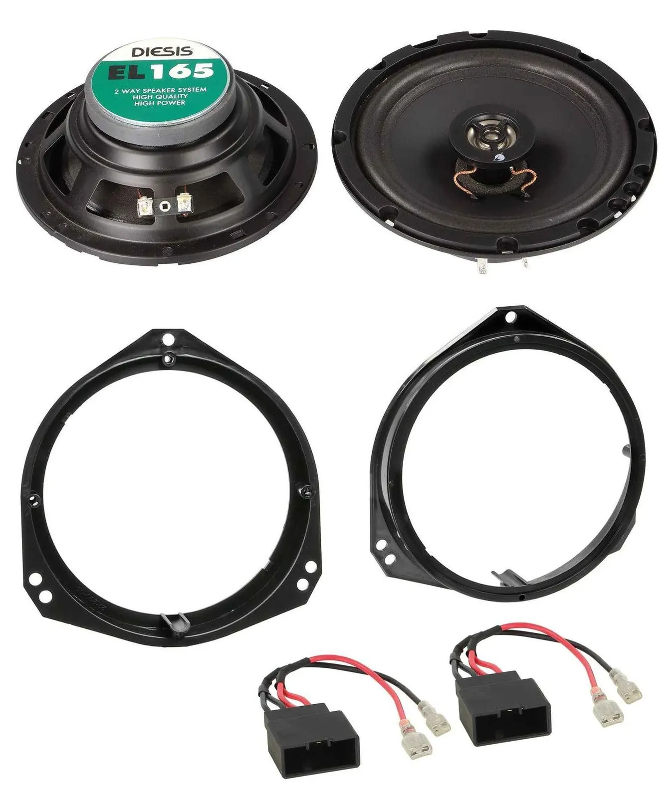 ACV 16,5cm 100Watt 2-Wege Lautsprecher für BMW X5 1999-2006 Fronttür Auto Boxen
