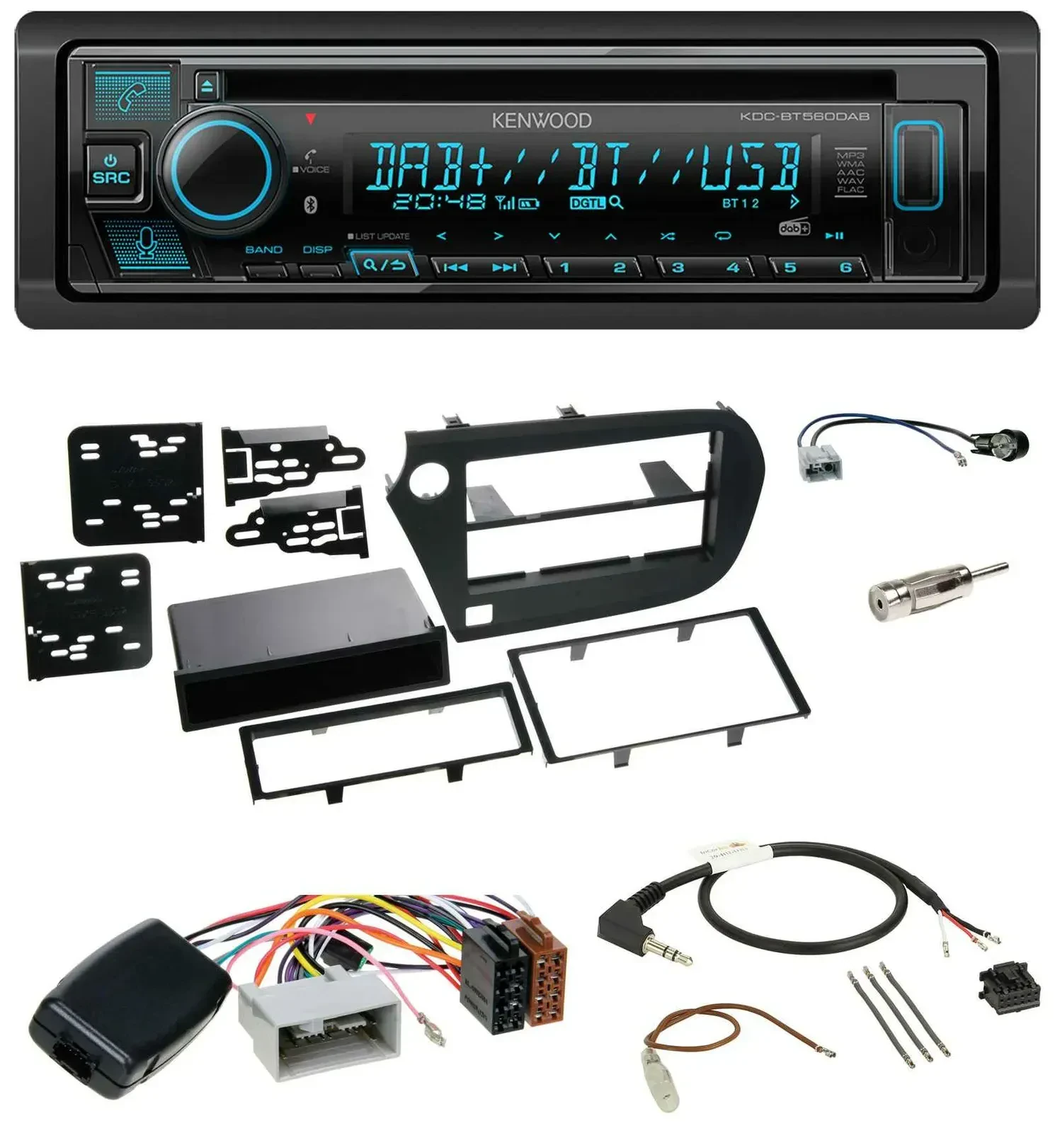 Автомагнитола Kenwood Bluetooth DAB CD USB для Honda Insight ZE2 (2009–2013)