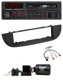 Blaupunkt SD Lenkrad USB Bluetooth DAB Autoradio für Fiat 500 ab 2007 schwarz