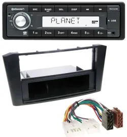 Continental USB MP3 AUX 1DIN Autoradio für Toyota Avensis T25 (2003-2009)