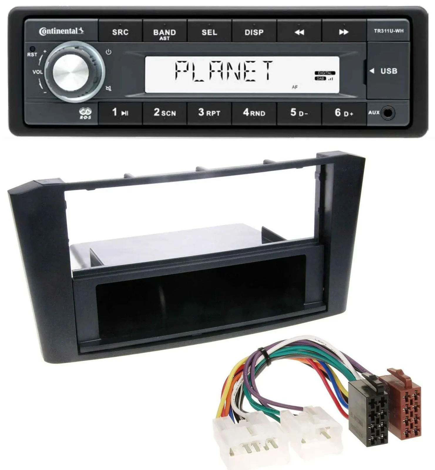 Continental USB MP3 AUX 1DIN Autoradio für Toyota Avensis T25 (2003-2009)