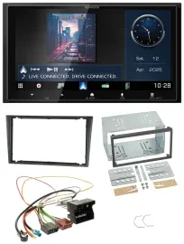 Kenwood Bluetooth 2DIN USB DAB MP3 Autoradio für Opel Combo C Meriva Corsa C Tig