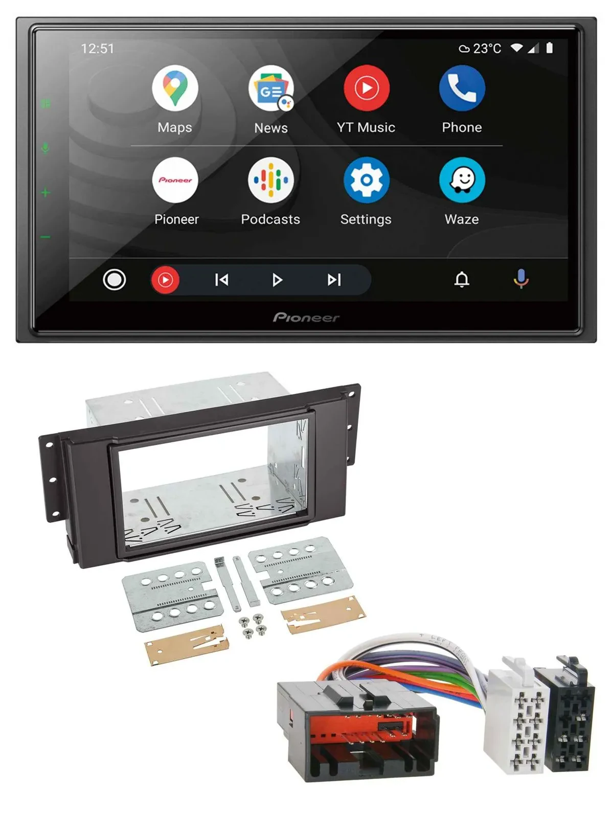 Pioneer USB 2DIN DAB MP3 Bluetooth Autoradio für LandRover Free Lander 2007-2010