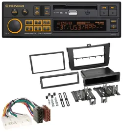 Автомагнитола Pioneer DAB, MP3, USB, Bluetooth для Toyota Corolla (с 2009), черная
