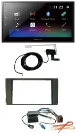 Автомагнитола Pioneer DAB MP3 Bluetooth 2DIN USB для Audi A6 (2001–2005) C5, Quadlock