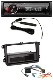 Pioneer MP3 DAB 1DIN AUX USB Autoradio für Skoda Fabia Octavia Rapid Roomster