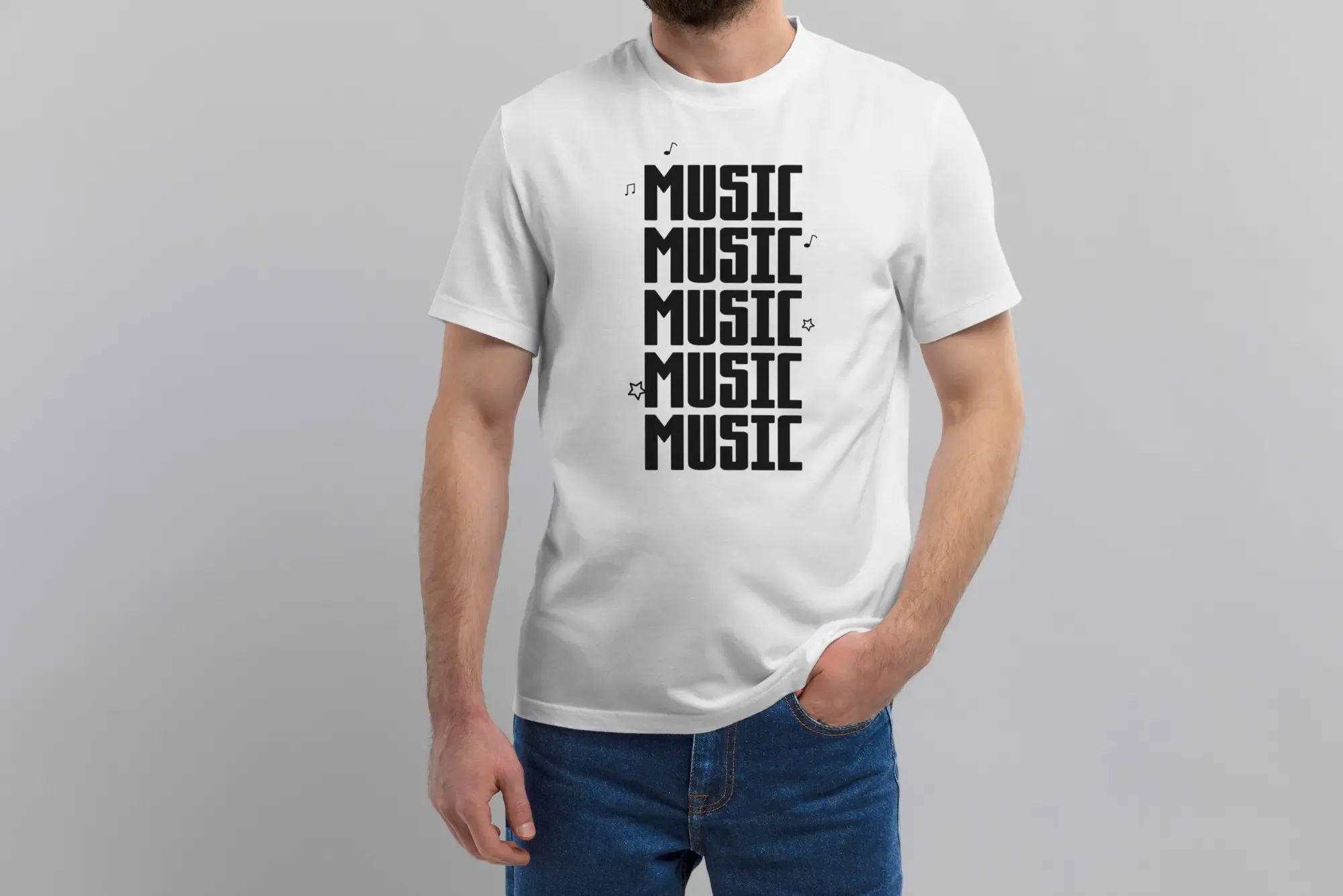 Футболка Popmerch WWXXL29 "Music 5x" белая, женская, размер XXL