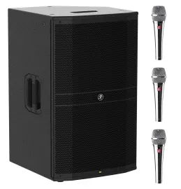 Активная акустическая система для PA/DJ Mackie DRM215 15" 1600W (набор) с 3 микрофонами sE Electronics V7 Chrome