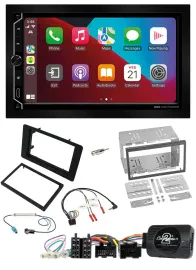 ESX 2DIN DAB USB Lenkrad Bluetooth Autoradio für Saab 9-5 2008-2010