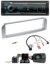 Автомагнитола для Alfa Romeo GT/147 (2007–2010) Kenwood Bluetooth, DAB, USB, серебристо-серая