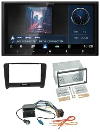 Автомагнитола Kenwood 2-DIN Bluetooth USB DAB MP3 для Audi TT (2006–2014) Quadlock