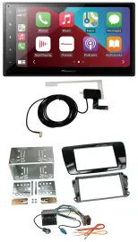 Pioneer USB Bluetooth DAB MP3 2DIN Autoradio für Seat Ibiza ab 08 Klavierlack-sc