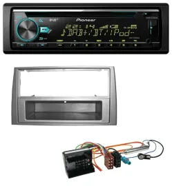 Автомагнитола для Peugeot 308 (2007–2009) Pioneer CD/MP3/USB/Bluetooth, DAB, цвет темно-серый
