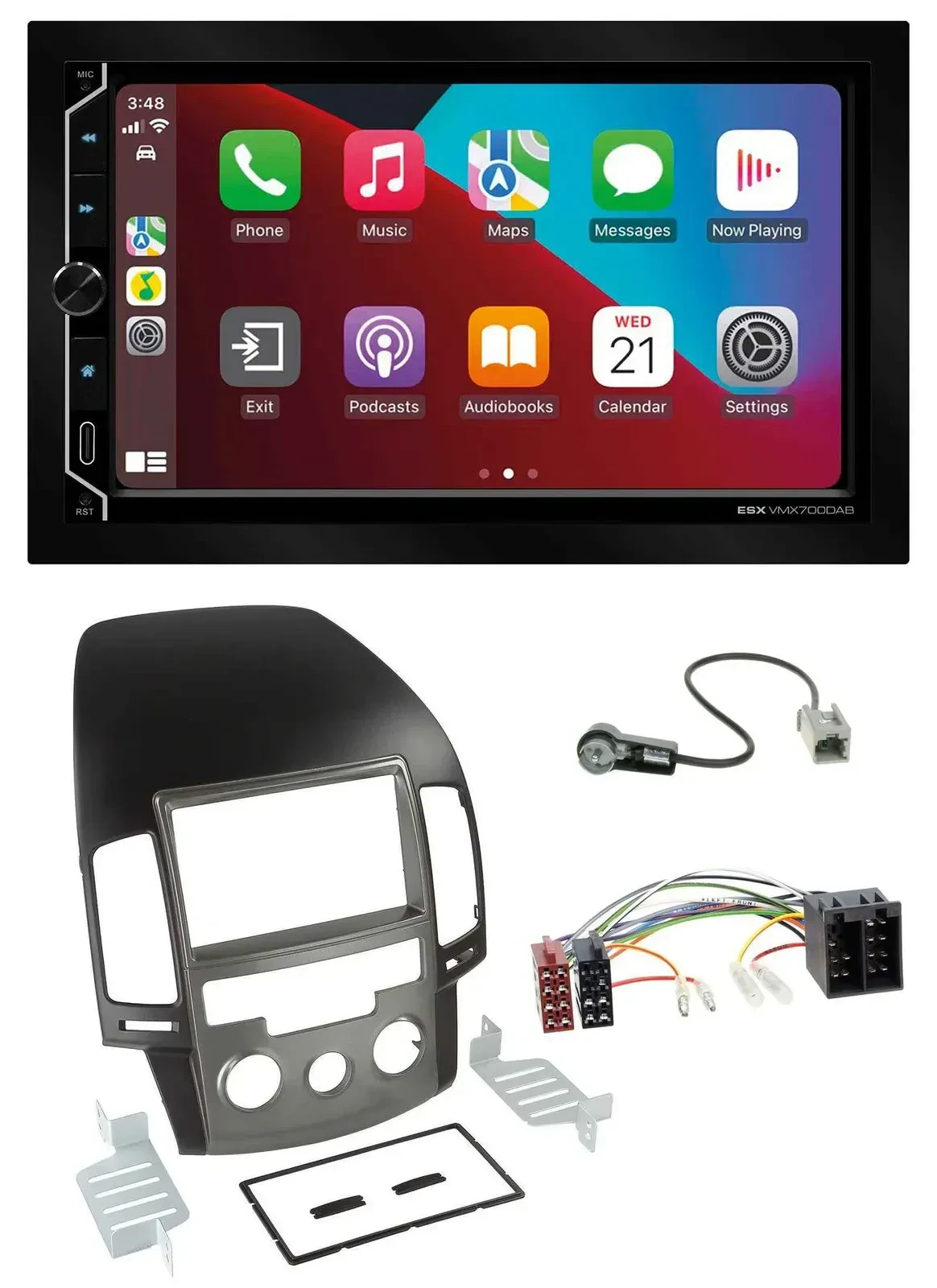 ESX 2DIN DAB USB MP3 Bluetooth Autoradio für Hyundai i30 (ab 08)