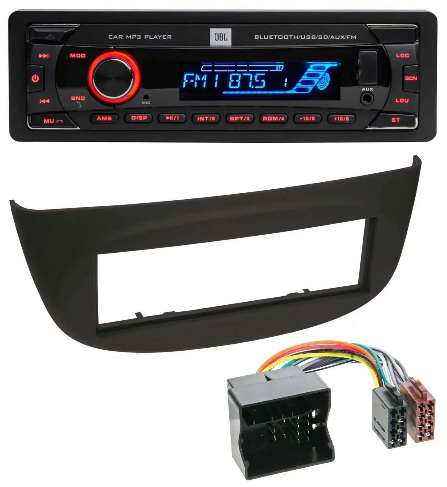 JBL AUX MP3 USB Bluetooth SD Autoradio für Renault Twingo (07-14) schwarz