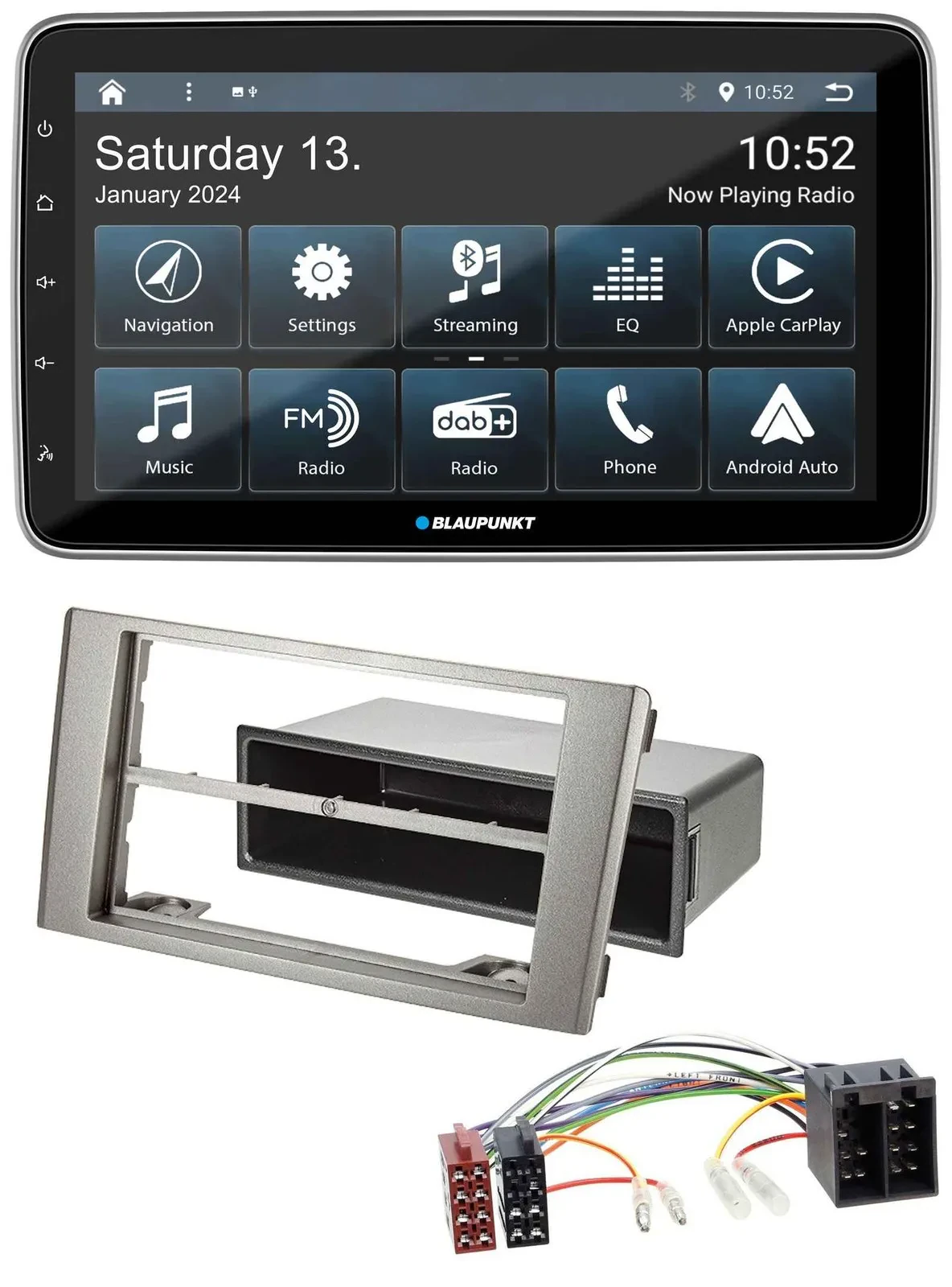 Автомагнитола Blaupunkt для Iveco Daily (2006–2014) серебристая, DAB, USB, SD, MP3, Bluetooth