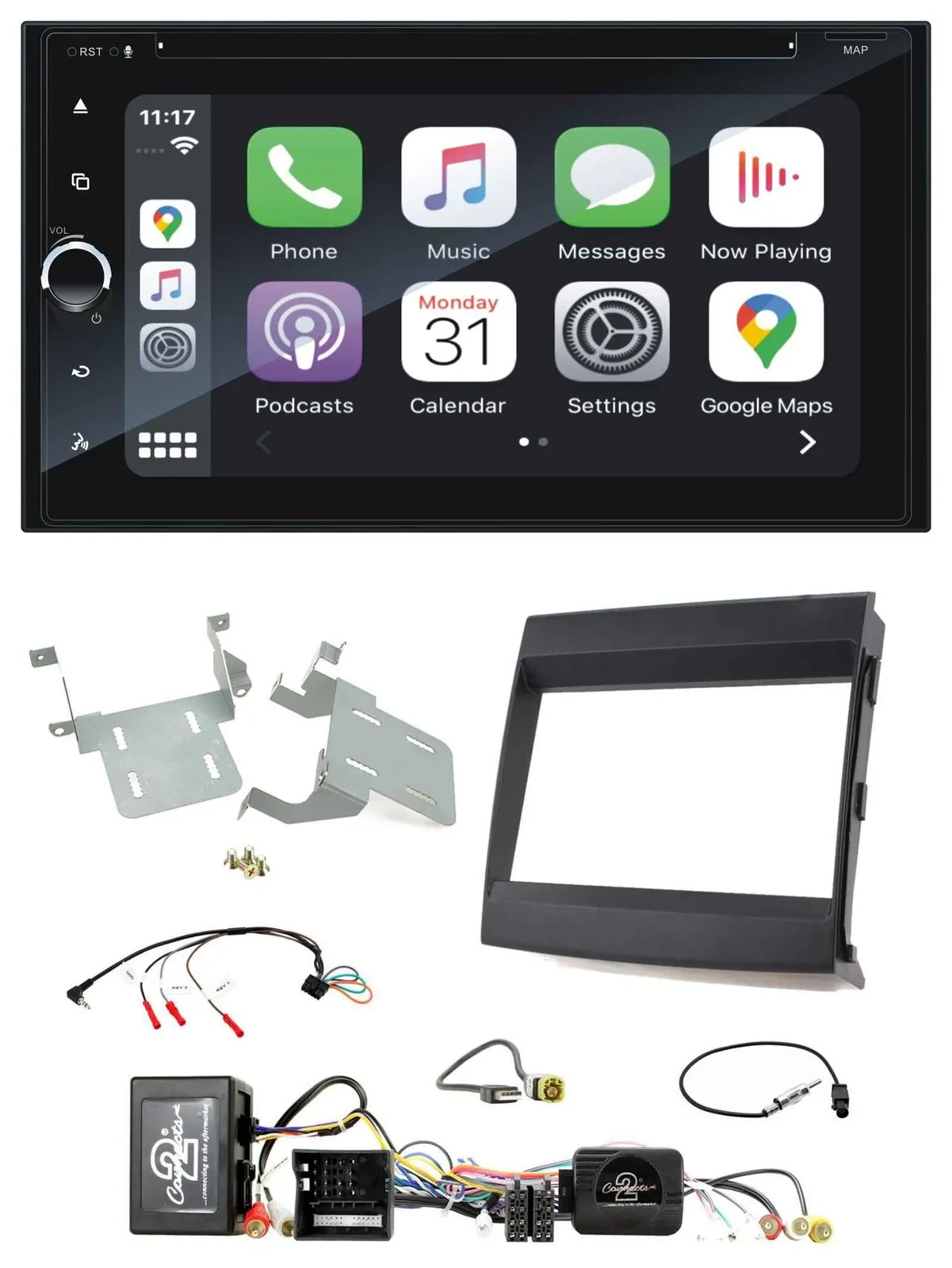 Blaupunkt DAB Lenkrad TMC Bluetooth USB 2DIN Navigation für Porsche Cayenne MOST