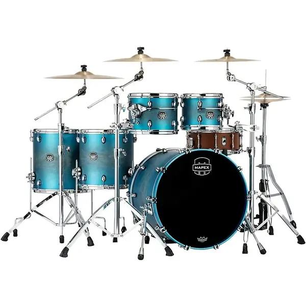 Ударная установка акустическая Mapex Saturn Evolution Workhorse Maple 5-Piece Shell Pack 22" Bass Azure Burst