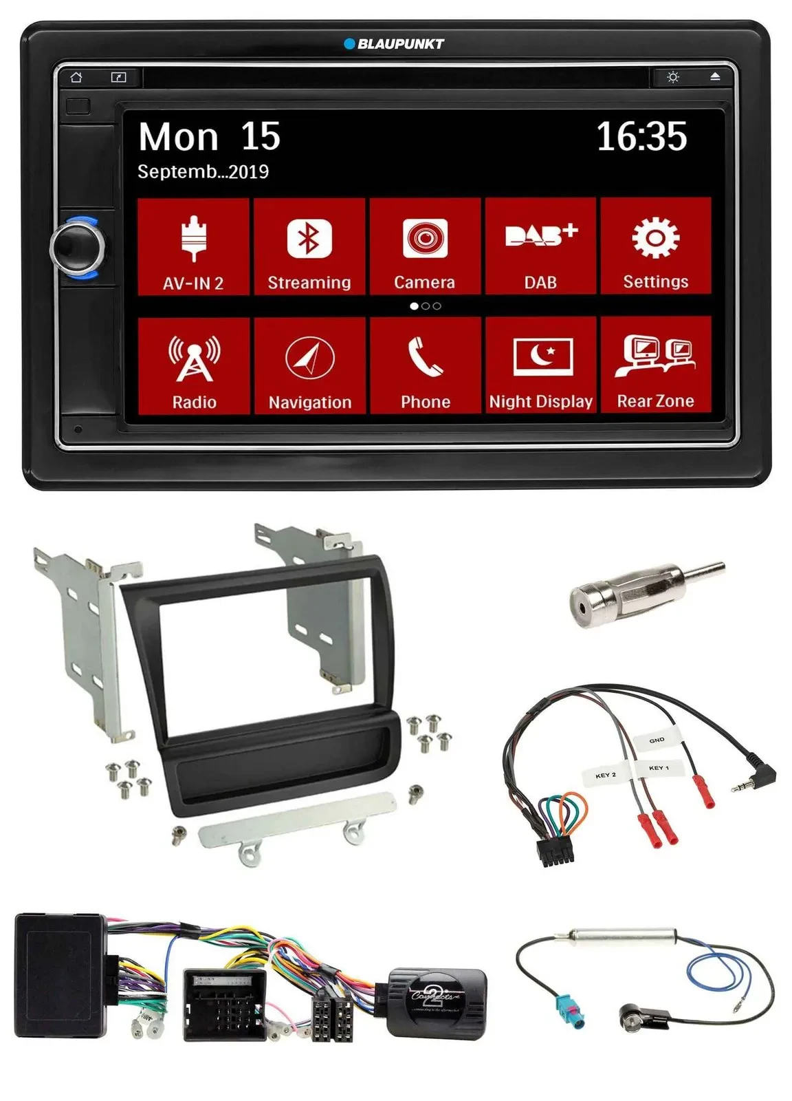 Blaupunkt TMC USB Lenkrad Bluetooth DAB 2DIN Navigation für Audi R8 42 2006-2015