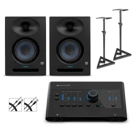 PreSonus Quantum ES4 Interface w/Eris 2nd Gen Studio5 Pair, Cables & Stands