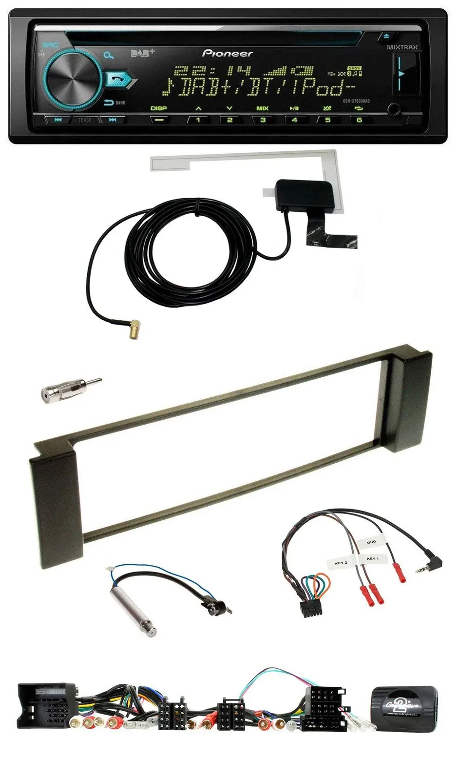 Pioneer MP3 Lenkrad CD USB DAB Autoradio für Audi A3 A6 Can-Bus 00-04