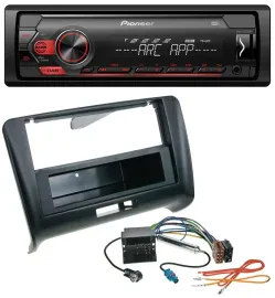 Pioneer DAB 1DIN MP3 AUX USB Autoradio für Audi TT (2006-2014) - Quadlock
