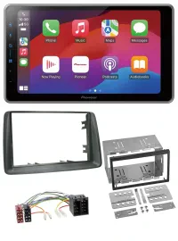 Pioneer MP3 USB DAB Bluetooth 2DIN Autoradio für Fiat Panda 2003-2012 grau