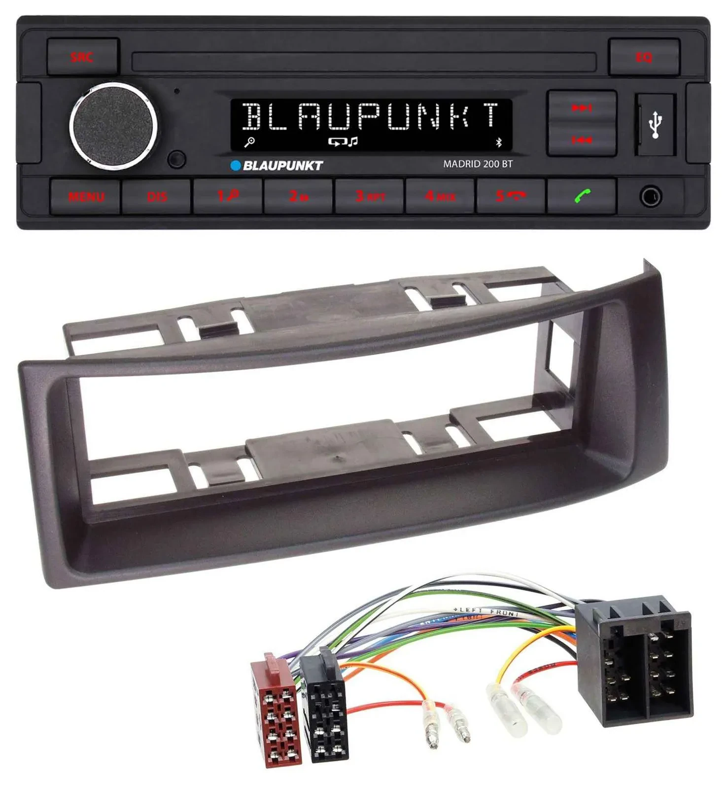 Автомагнитола для Renault Megane/Scenic (до 2003) Blaupunkt USB/AUX/Bluetooth, MP3, черный