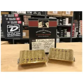 Seymour Duncan Custom Shop Antiquity Pearly Gates Aged Gold Set Bundle w/Strings