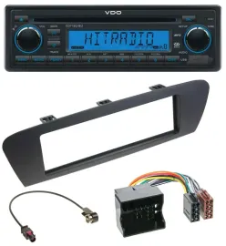 VDO AUX MP3 1DIN CD USB Autoradio für Renault Scenic (ab 12) - braun