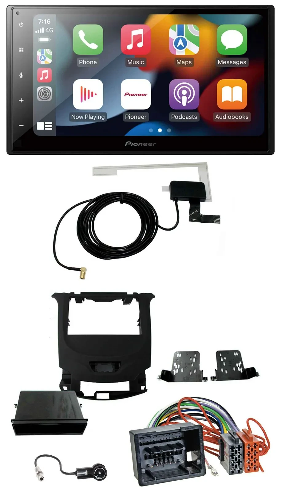 Pioneer MP3 USB Bluetooth DAB 2DIN Autoradio für Chevrolet Cruze ab 16 Klavierla