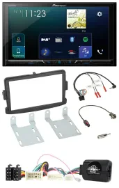 Автомагнитола Pioneer 2DIN, DAB, Bluetooth, USB, для Dacia (с 2012), черный