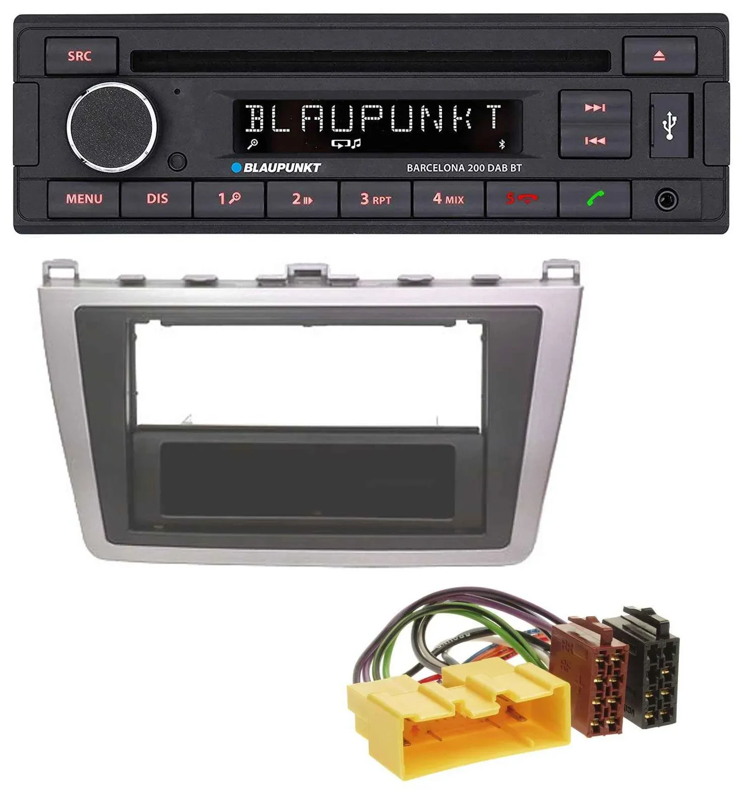 Blaupunkt USB DAB CD Bluetooth MP3 Autoradio für Mazda 6 (08-12) silber schwarz