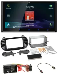 JVC USB Bluetooth 2DIN DAB MP3 Autoradio für Fiat 500 (ab 12) schwarz