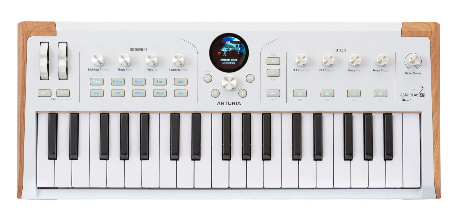 Сценическая клавиатура  Arturia [AstroLab 37 White] Astrolab White 37 клавиш, полувзвешенная механика, 10 звуковых движков, вокодер, 10 кнопок пресетов , 4 макрорегулятора, MIDI-вход, USB-C и USB-A; аудио Bluetooth; WiFi, цвет белый