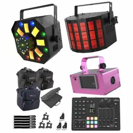 Chauvet DJ Effect Lighting Pack w RGB LED Laser, Kinta, Wash Light & ILS Command