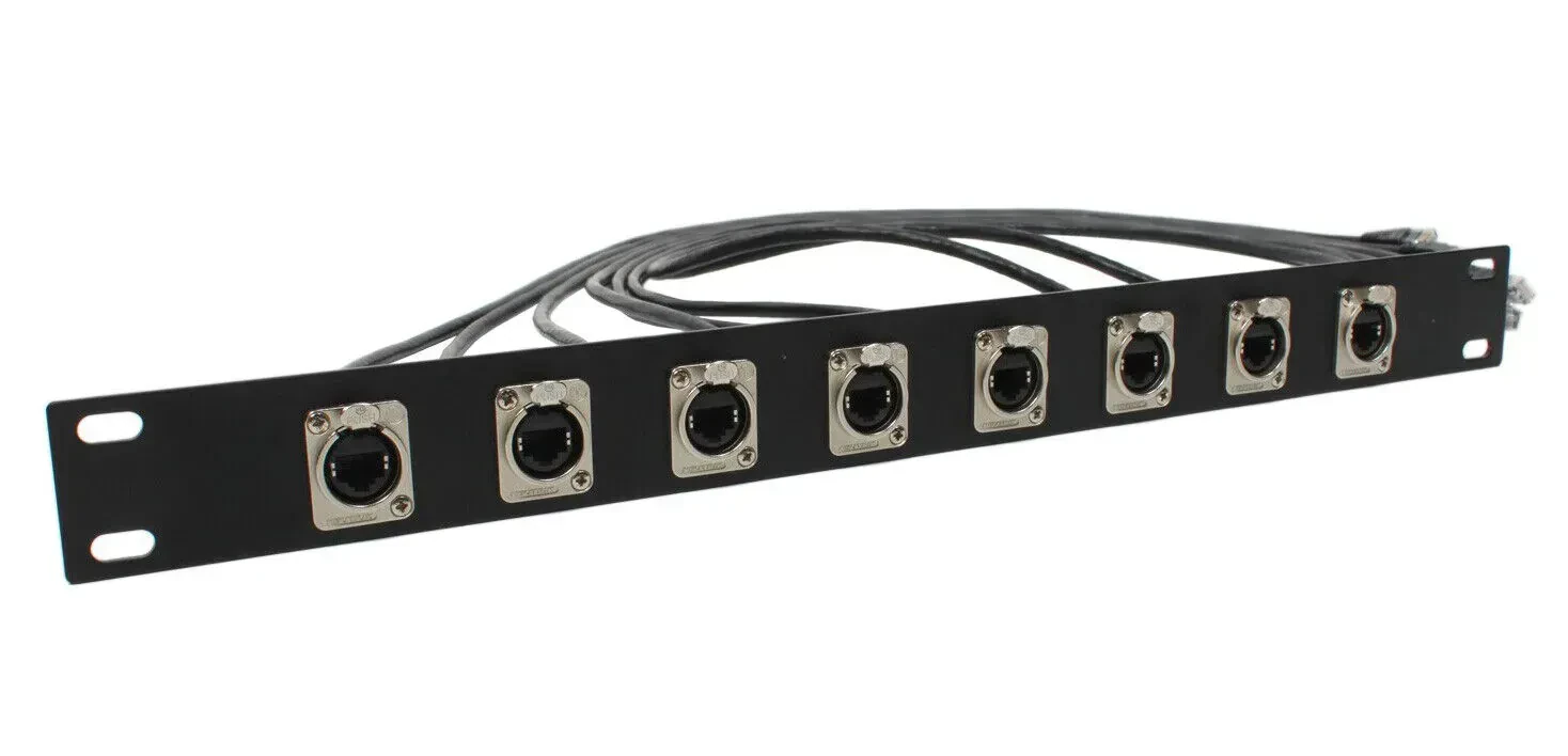 Рэковая панель Elite Core EC-EBO-8 8-канальная, 1U, EtherCon, с кабелями