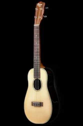Ohana CK-70 Solid Spruce top, Round Composite Back Concert Ukulele +Bag - Blem