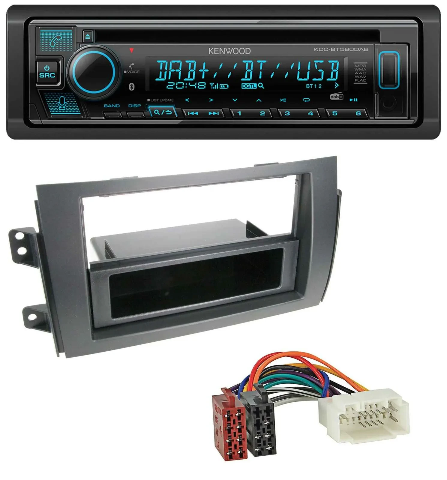 Kenwood Bluetooth DAB CD MP3 USB Autoradio für Fiat Sedici, Suzuki SX 4