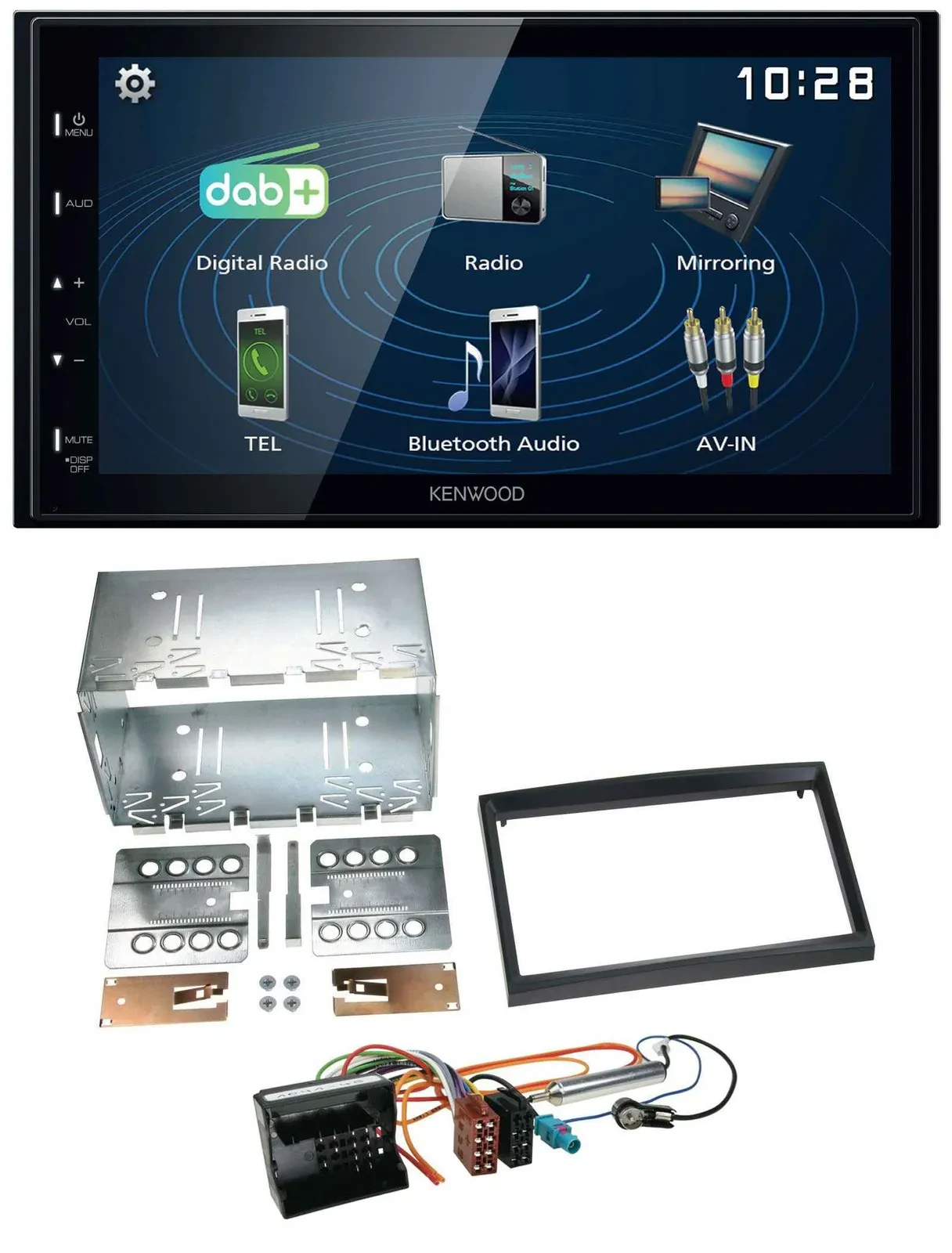 Автомагнитола для Peugeot Expert/207/307/Partner Kenwood 2DIN Bluetooth MP3 USB DAB