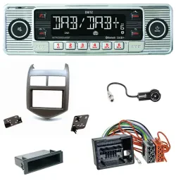 Dietz Bluetooth MP3 DAB USB Autoradio für Chevrolet Aveo Sonic ab 2011 dunkelgra