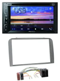 Pioneer Bluetooth 2DIN USB DVD DAB MP3 Autoradio für Alfa Romeo 147 GT 00-10 sil