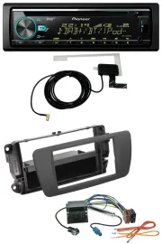 Pioneer MP3 AUX CD USB DAB Autoradio für Seat Ibiza (ab 12) - tuam grey