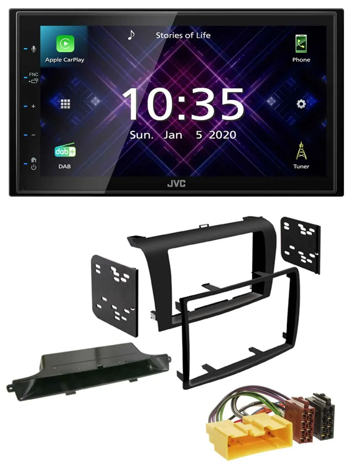 JVC DAB 2DIN MP3 Bluetooth USB Autoradio für Mazda 3 (2003-2009)